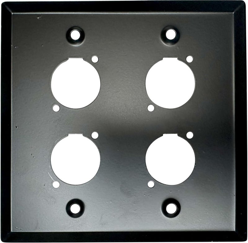 DIYTECH XLR Wall Plate Blank and XLR Panel Combo - Perfect for Professional Audio Setups in Studios, Theaters, and Conference Rooms - Easy to Install and Durable Design (4 Port Black) - Image 4